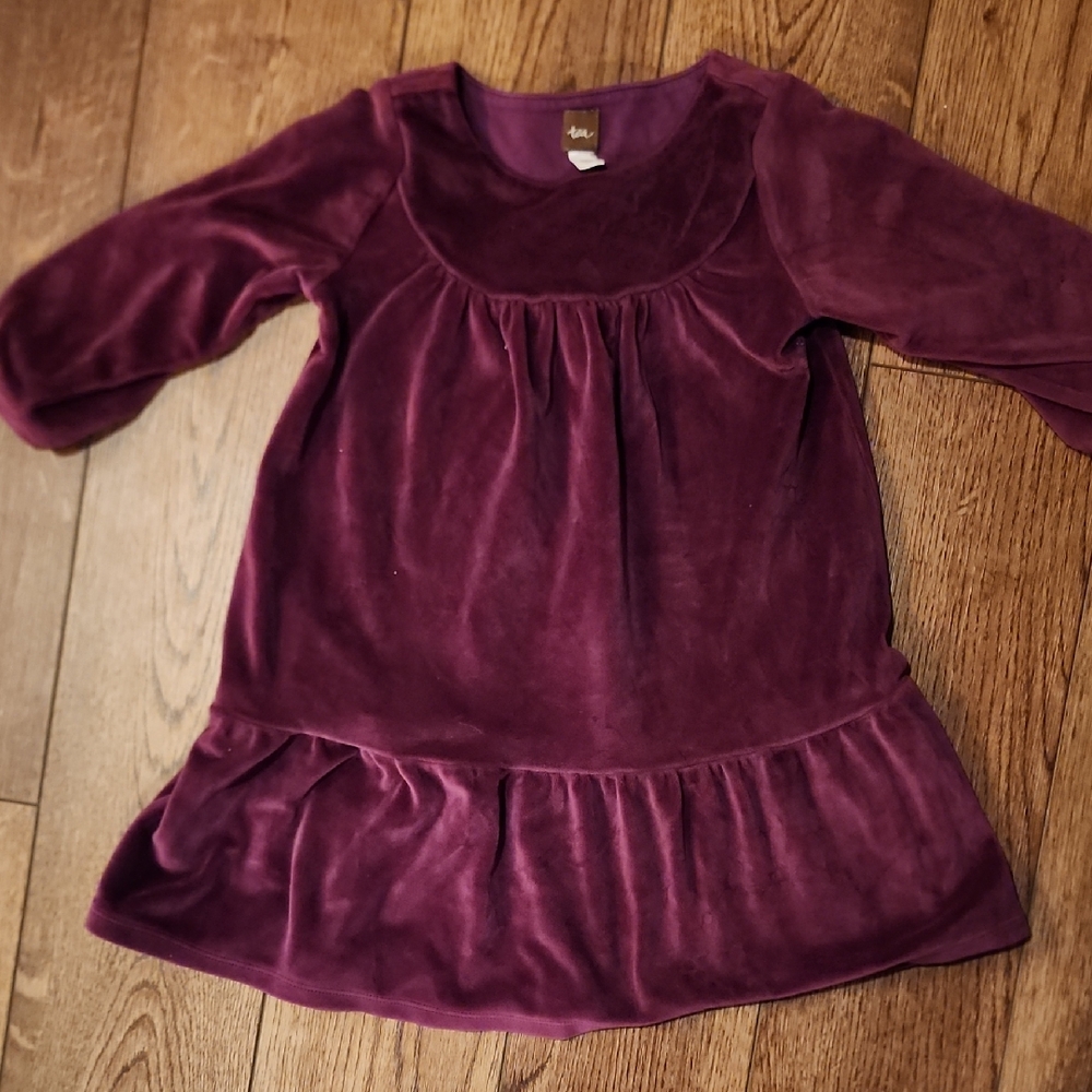 TEA Purple Velvet Dress
